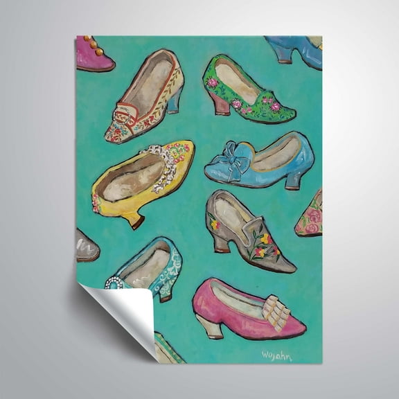 ArtWall Shoes in Queen Size, Removable Wall Art Mural by Holly Wojahn