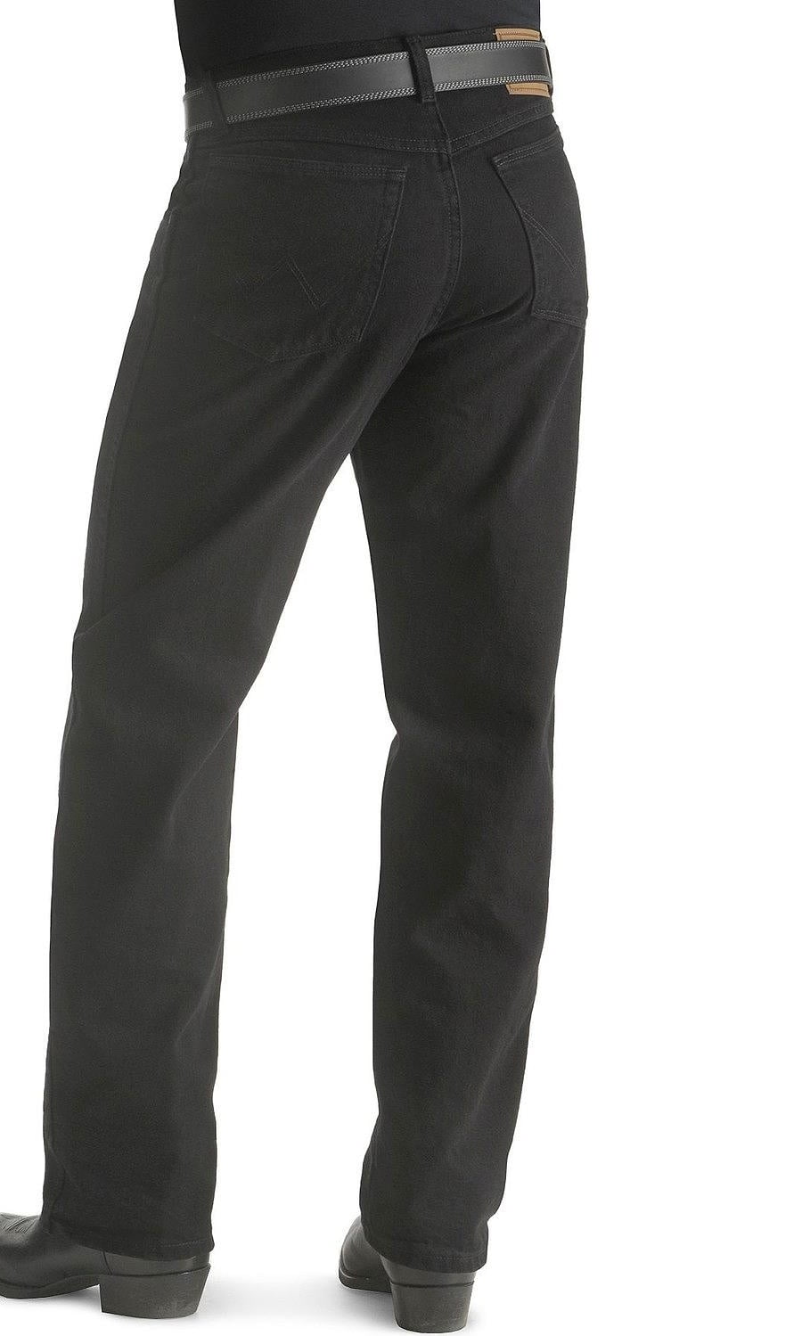 wrangler men's big rugged wear relaxed fit jean ,overdyed black,46x30 ...