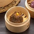 thumbnail image 5 of IBASETOY Bamboo Steamer Set 12.0x10.0x10.0in Khaki Color for Nutrient Retention 3PCS, 5 of 7