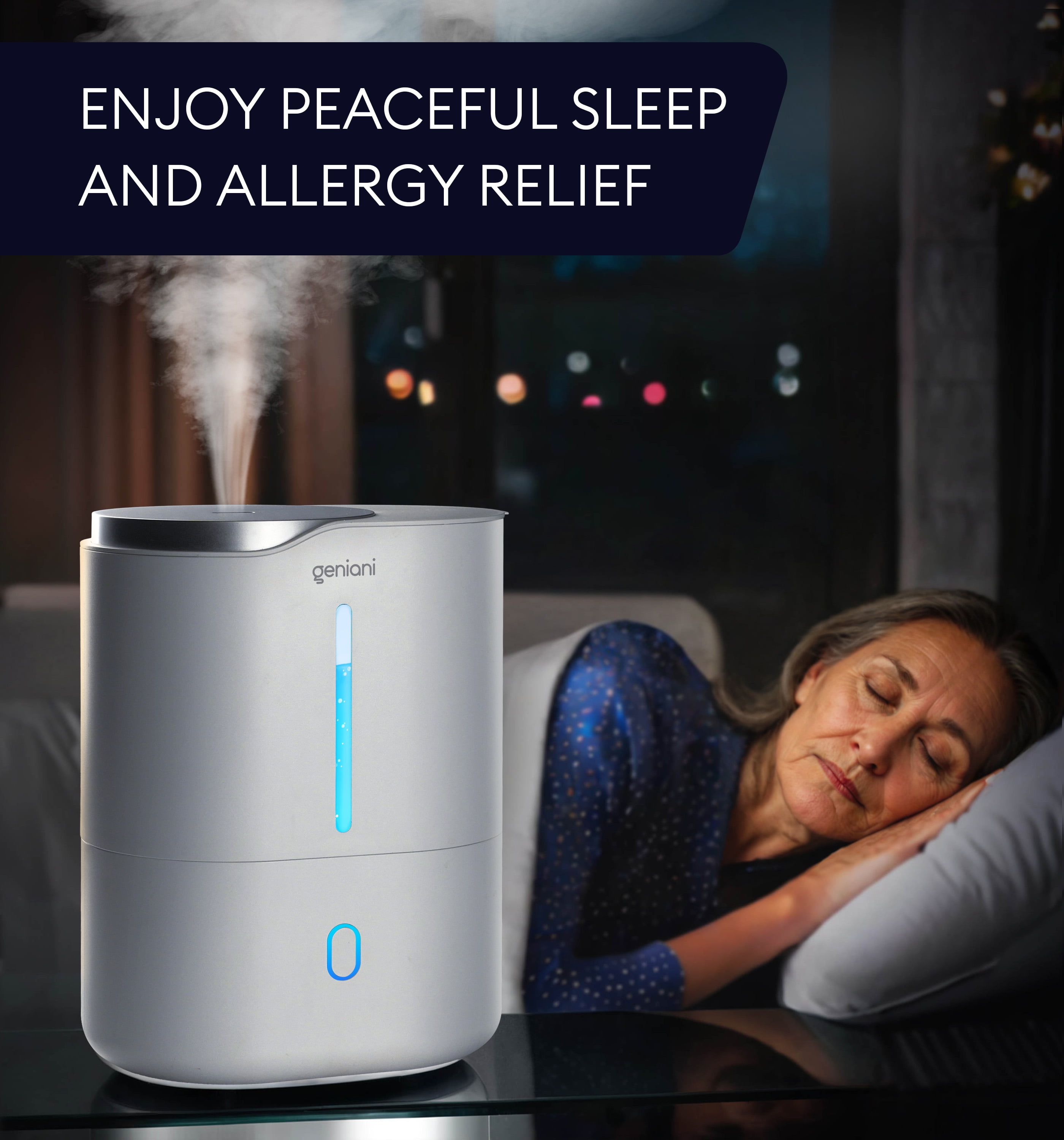 𝐋𝐚𝐫𝐠𝐞 𝐂𝐚𝐩𝐚𝐜𝐢𝐭𝐲 Top Fill Cool Mist Large Humidifier & Essential Oil Diffuser for Home - Smart Aroma Ultrasonic Air Humidifier for Bedroom, Baby, Kids, Plants - Auto Shut Off, 376 sqf