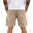 thumbnail image 5 of Mens Corduroy Shorts Casual Elastic Waist Drawstring 2026 Summer Beach Lounge Short Khaki 2XL, 5 of 6