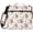 Small Butterfly and Rose Pattern, variant on Zipper Binder with Shoulder Strap 2 inch 3 Ring Waterproof File Folder Organizer Bag 500 Sheet Small Blue Floral Pattern