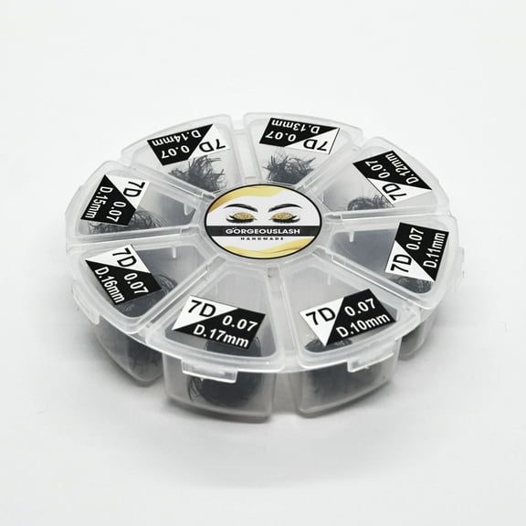 Mixed Length 7D Lashes. Curl D. 1200 Pre-made Volume Fans. Eyelash Extension. Handmade and Gorgeously-Crafted!