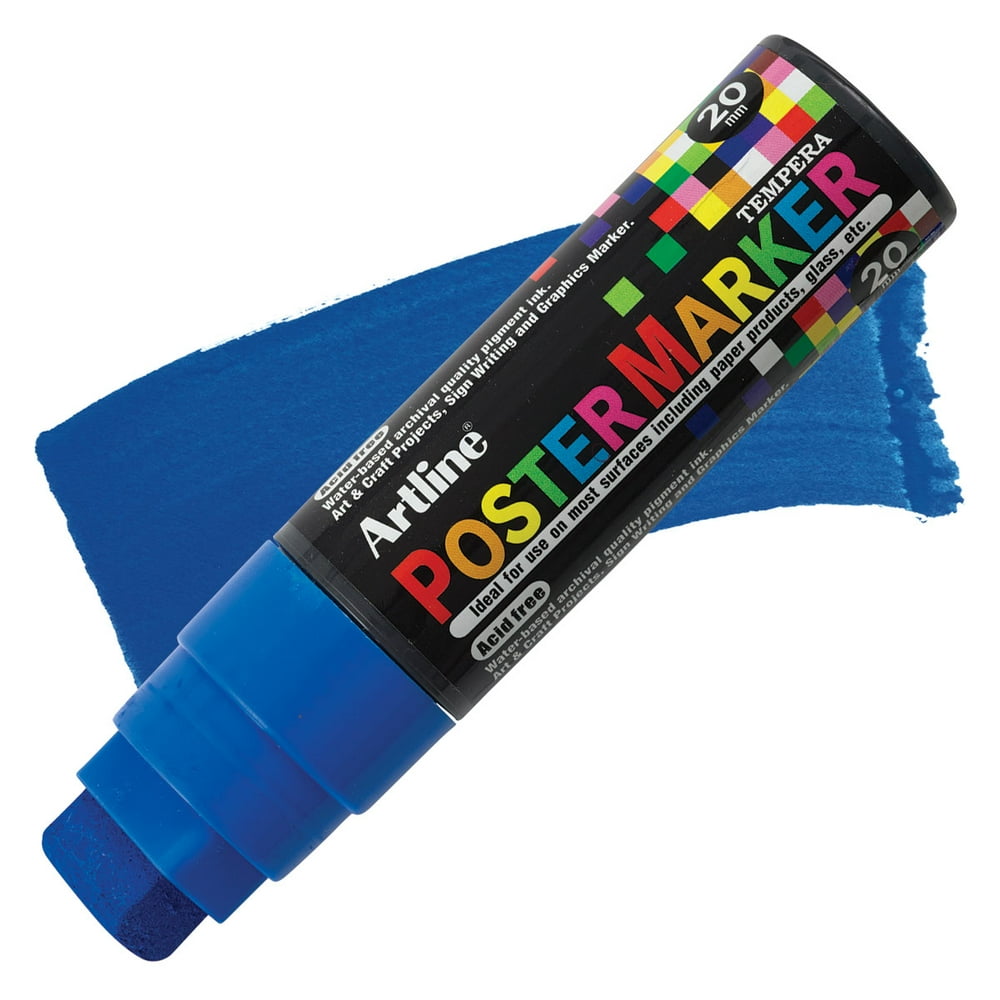 Artline Poster Markers 20 mm Tip, Blue