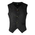 thumbnail image 3 of Chaleco Medieval para Hombre Traje Gótico Steampunk - Negro, , Negro, XXXL, 3 of 8