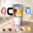 thumbnail image 6 of Butterfly 20oz Stainless Steel Tumbler with Handle and Straw – Insulated Travel Cup with Sliding Lid, 360° Full Wrap Printed Mug for Home, Outdoor & Sports Use, Spring, 6 of 6