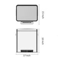 thumbnail image 2 of HELLONE 30 L/8 Gallon Dual Trash Can, Rectangular Waste Basket with Metal Lid & Step Foot Pedal, Double Compartment Classified Garbage Can, Stainless Steel Trash Can with Removable Inner Bucket, 2 of 7