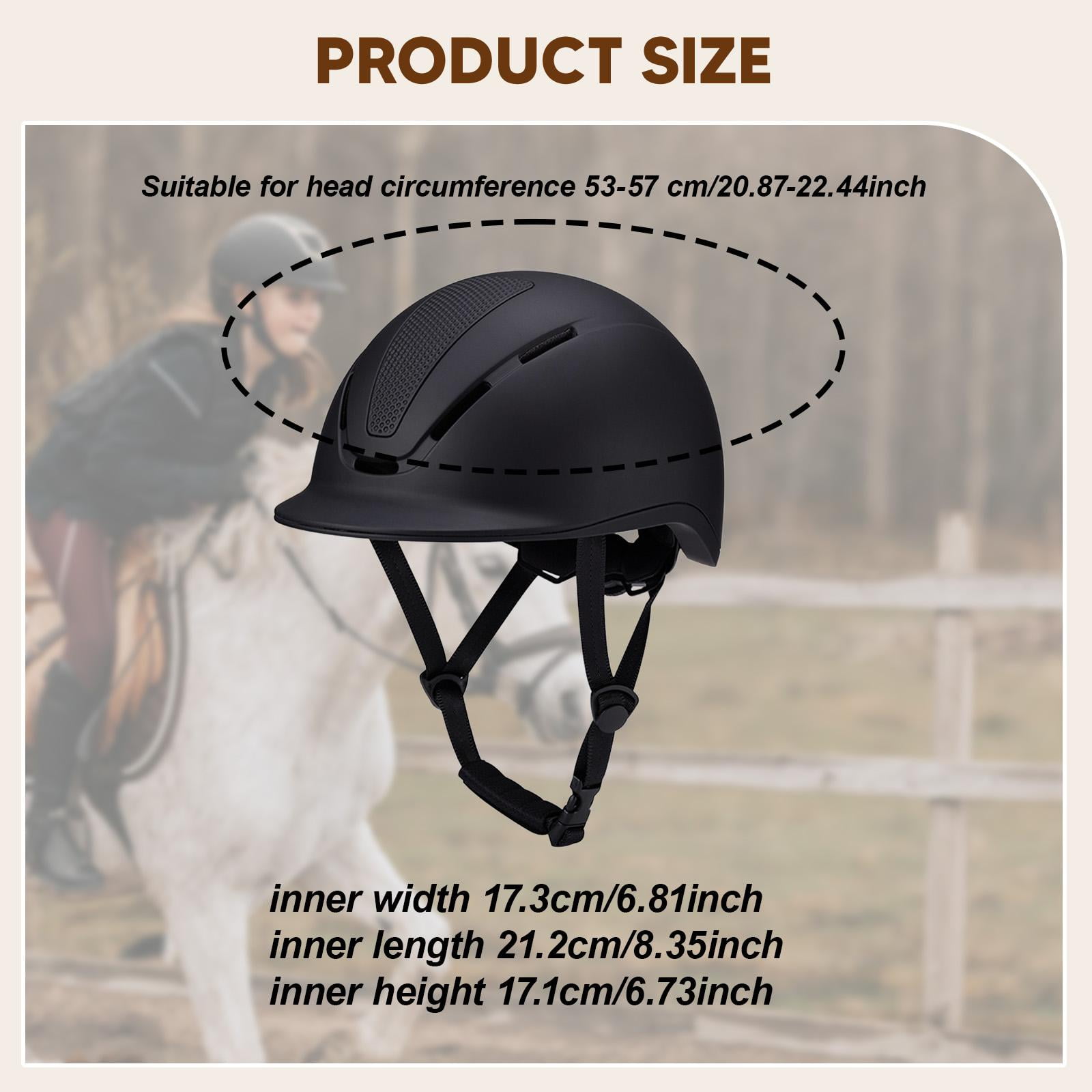 harayaa Equestrian Helmet Adjustable Equestrian Supplies Bike Helmet Horse Equipment black