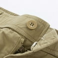 thumbnail image 3 of Mens Work Shorts Men's Plus Size Cargo Shorts Multi Pockets Relaxed Summer Beach Shorts Pants Cargo Shorts for Men Khaki L, 3 of 7