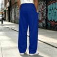 thumbnail image 5 of Iyufng Mens Knee Pleated Loose Wide Leg Casual Track Pants Drawstring Elastic Waist with Side Pockets, 5 of 9