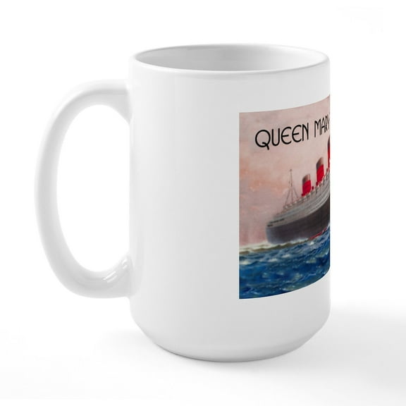 CafePress - Queen Mary Large Mug - 15 oz Ceramic Large White Novelty Mug