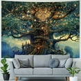 thumbnail image 4 of PRATYUS Tree of Life Tapestry for Bedroom Aesthetic Moon Star Galaxy Forest Nature Tapestry Wall Hanging Boho Plant Vertical Wall Tapestry for Bedroom Living Room Dorm Painting, 4 of 6