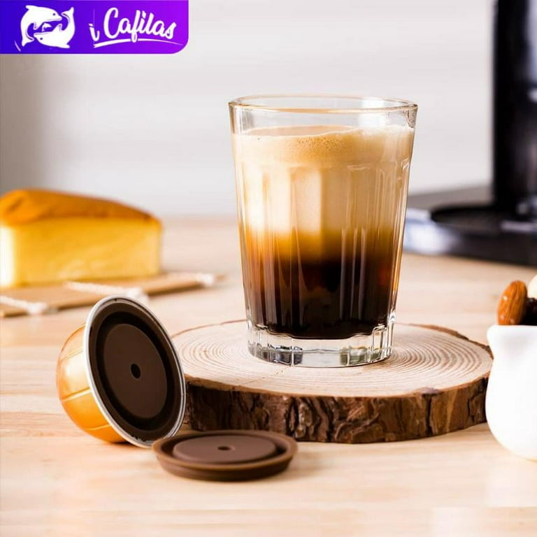 ICafilasReusable Coffee Capsules, Refillable Vertuo Pods Compatible with  Nespresso Vertuoline GCA1 and Delonghi ENV135