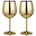 thumbnail image 1 of Copa de vino de acero inoxidable, lindas copas de vino irrompibles para viajes, camping y piscina, copa de vino de metal portátil única y fresca para eventos al aire libre, picnics, juego de 2, 1 of 5