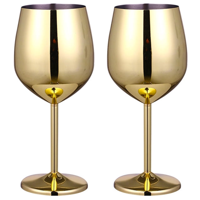 Copa de vino de acero inoxidable, lindas copas de vino irrompibles para viajes, camping y piscina, copa de vino de metal portátil única y fresca para eventos al aire libre, picnics, juego de 2