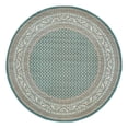 thumbnail image 3 of Unique Loom Williamsburg Collection Area Rug - Allover (3' 7" Round Turquoise/Light Brown), 3 of 7
