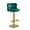 Green, variant on LUXMOD Bar Stools Modern Adjustable BarStools in Velvet Fabric Counter Height Stools Back Bar Chairs 360° Swivel Stool