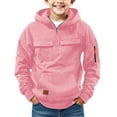 thumbnail image 2 of Kids Hoodies Quarter Zip Hoodie Long Sleeve Hooded Sweatshirt Top with Pockets 5-6 Years Old Boy Clothes, 2 of 7
