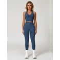 thumbnail image 2 of IBTOM CASTLE Workout Sets for Women 2 Piece Seamless Halter Tank Top Scrunch Butt Lifting High Waist Leggings Gym Sets Active Wear L Blue, 2 of 7