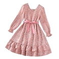 thumbnail image 1 of Cathalem Little Girls Spring Dress High Low Boho Dresses,Red 10Y, 1 of 5