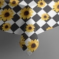thumbnail image 5 of Black White Checker Sunflower Pattern Square Tablecloth,Waterproof Square Table Cover,Wipeable Spillproof Washable Table Cover for Home Kitchen Party Decor 52"x52"(132x132cm), 5 of 6