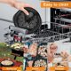 thumbnail image 2 of 2Pcs Chicken Shredder Tool Meat Breast Shredding Separation Mincing Grinder Machine with Lid for Shredding Chicken Pork, 2 of 5