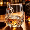 thumbnail image 5 of Art Goose Glass Cup,12 oz,Reusable Glassware Cup for Beverage,Soda,Lemon,Juice, Drinking Borosilicate Drinkware Mug,2pcs - 02 Goose Cup, 5 of 7