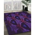 thumbnail image 3 of Ahgly Company Machine Washable Indoor Square Transitional Dark Purple Area Rugs, 6' Square, 3 of 7