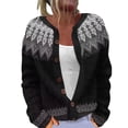 thumbnail image 2 of Delayuji Womens Cardigan Sweater Ethnic Style Sweater Knitted Sweater Cardigan Sweater Spring Coat S-4XL, 2 of 3