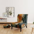 thumbnail image 2 of Designart "Earthy Euphony Hardedge Art wall decor VI" Multi-Color Abstract Upholstered Accent Chair - Modern Arm Chair For Bedroom, 2 of 5