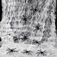 thumbnail image 3 of 60g Halloween Spider Web Decoration, With 20pcs Fake Spiders, Stretchable Halloween Cobwebs, 3 of 5