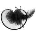 thumbnail image 6 of 2025 Hot Sale Mesh Feather Headwear Bowknot Versatile Hairband Hair Accessories Pearl Party Performance Hair Clip Style, 6 of 9