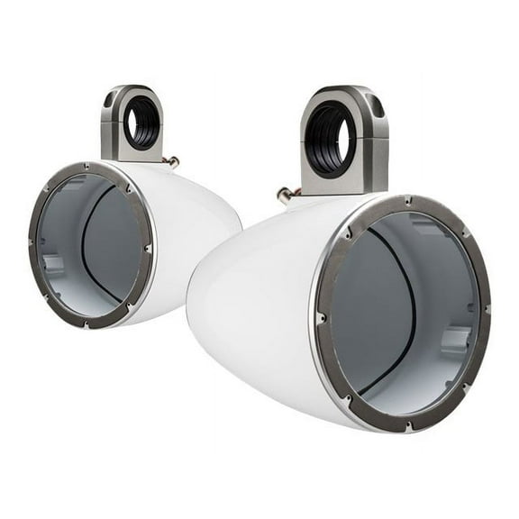 43KMTES8W KICKER Marine Tower Enclosures for 8" Drivers, Pair, White