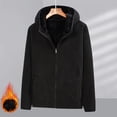 thumbnail image 1 of LOVZFMLL Jackets for Men's Winter With Thickened Solid Color Long Sleeved Hooded Pocket Jacket, 1 of 5