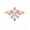 Rose Gold, variant on Princess Cut Moissanite Geometric Starburst Ring - 14k Rose Gold Plated Silver - Unique Square Cluster Snowflake Statement Ring for Women
