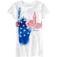 thumbnail image 1 of Camiseta gráfica inspirada en el 4 de julio para mujer de Aeropostale, blanca, extragrande, 1 of 1