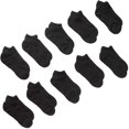 thumbnail image 3 of Gildan Ladies NoShow Comfort Toe Socks 10-pack, 3 of 3
