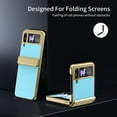 thumbnail image 3 of Allytechgroup Screen Protector Case for Samsung Galaxy Z Flip 4, Matte Slim Hinge Protection Anti-Scratch Full Body Shockproof Bumper Rugged Phone Case Cover for Galaxy Z Flip 4, Iceblue, 3 of 9