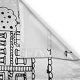 thumbnail image 3 of Ambesonne Modern Kitchen Curtains, Sketchy Cartoon Drawing Art, 55"x45", White and Black, 3 of 3