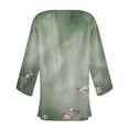 thumbnail image 5 of miqiqism Women's Floral Print Cardigans Cozy Ruffle Sleeve Kimono Cardigan Open Front Blouses Trendy Gradient Loose Cover Up Casual Blouse Flowy Tunic Tops,Gray,Large, 5 of 5
