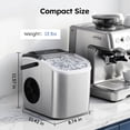 thumbnail image 4 of Simzlife Portable Ice Maker Countertop, 26 lbs/24H, 9 Bullet-Shaped Ice in 6 Min, Self-Cleaning Portable Ice Maker for Kitchen, Home, Office, RV, Stainless Steel, 4 of 11