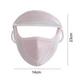 thumbnail image 5 of harmtty Wide Brim Breathable Holes Cycling Headgear with Ear Loop Ice-silk Face Cover Outdoor Sports Headwear Outdoor Supplier,Light Grey, 5 of 8