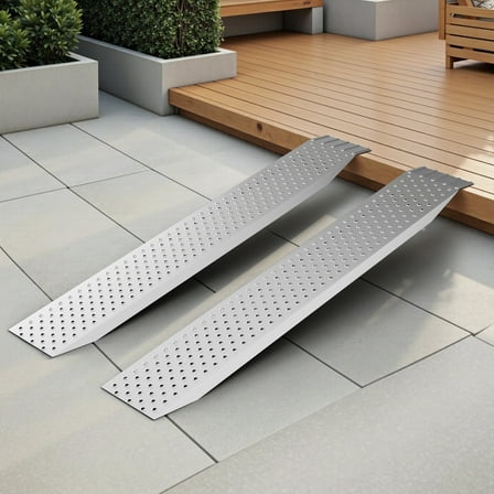 2PCS Aluminum Alloy Shed Ramp, 63" X 8.66" Heavy Duty Loading Ramps, 1000 Lbs Capacity Ramp, Ramps for Lawn Mower, Bike, Hand Truck, Motorcycle