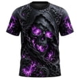 thumbnail image 3 of CONFREE Halloween Mens Short Sleeve Tshirts Crew Neck Skeleton Graphic Lightweight Hallowmas T-Shirts for Men, 3 of 5