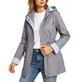 thumbnail image 5 of Winter Jackets for Women Plus Size Turndown Collar Long Sleeve Solid Color Waterproof Mesh Lining Windbreaker with Zipper Pockets for Hiking Camping Casual Outdoor Activities, 5 of 10