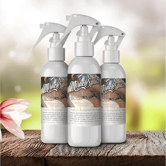 Miracle Spritz Moisturizing Body Spray - Soothe and Moisturize with Strawberry Scent 4oz 3ct
