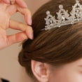 thumbnail image 5 of Corona de Reina y Tiaras Corona de Princesa para Mujeres y Niñas Diademas de Cristal para Novia, Princesa para Bodas y Fiestas (Plata), 5 of 5