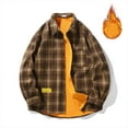 thumbnail image 2 of Plaid Flannel Shirt for Men Long Sleeve Casual Button Down Tops Soft Brushed Winter Warm Comfortable Shirts Yellow XL, 2 of 5