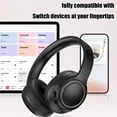 thumbnail image 6 of Wireless Bluetooth Headphones,Intelligent Noise Reduction, Built-in Microphone for iPhone, iPad, Low Latency,High Battery,Head Mounted Wired and Wireless Double Mode Foldable Soft Headband,Black, 6 of 6