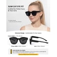 thumbnail image 6 of Polarized Fit-Over Sunglasses for Women & Teens, Cat Eye Over-Glasses UV400 Protection, Fits Prescription Frames Up to 4.92"×1.77", Wear Over Eyeglasses or Standalone, Beach Golf Fishing Outdoor, 6 of 7